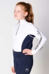equestrian technical shirt youth white navy front left performa ride
