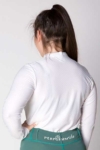 equestrian white glacier long sleeve baselayer back side a performa ride