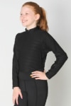 equestrian child technical long sleeve top black front left performa ride