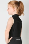 equestrian child technical sleeveless top black back left performa ride