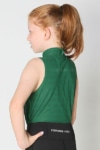 equestrian child technical sleeveless top green back left performa ride