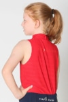 equestrian child technical sleeveless top red back left performa ride