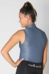 Glacier Sleeveless Slim Fit Equestrian Top Grey Back A Performa Ride