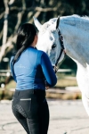 luna baselayer equestrian top blue back model b performa ride