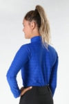 long sleeve summer riding top royal blue back left model a performa ride