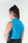 Sleeveless Summer Equestrian Top Royal Aqua Back Left Performa Ride