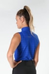 sleeveless summer equestrian top royal blue back left model b performa ride